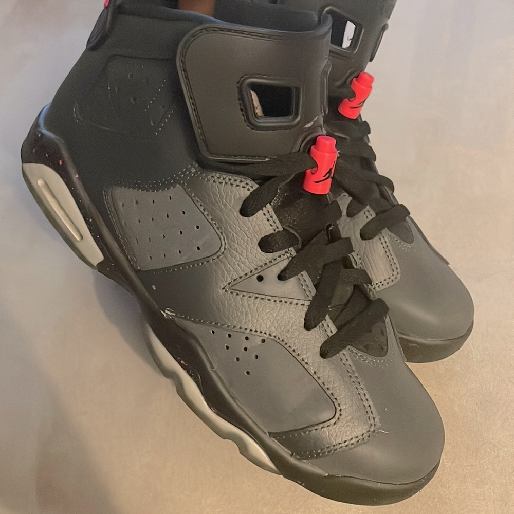 Black & pink Jordan 6s